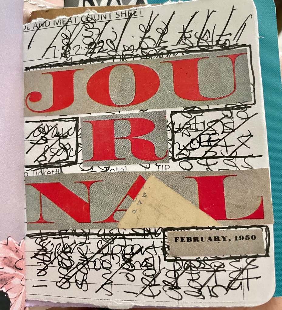 The word journal clipped from a 1950s magazine 